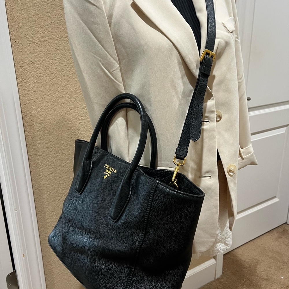 Prada Black Leather Tote Bag - Picture 13 of 15